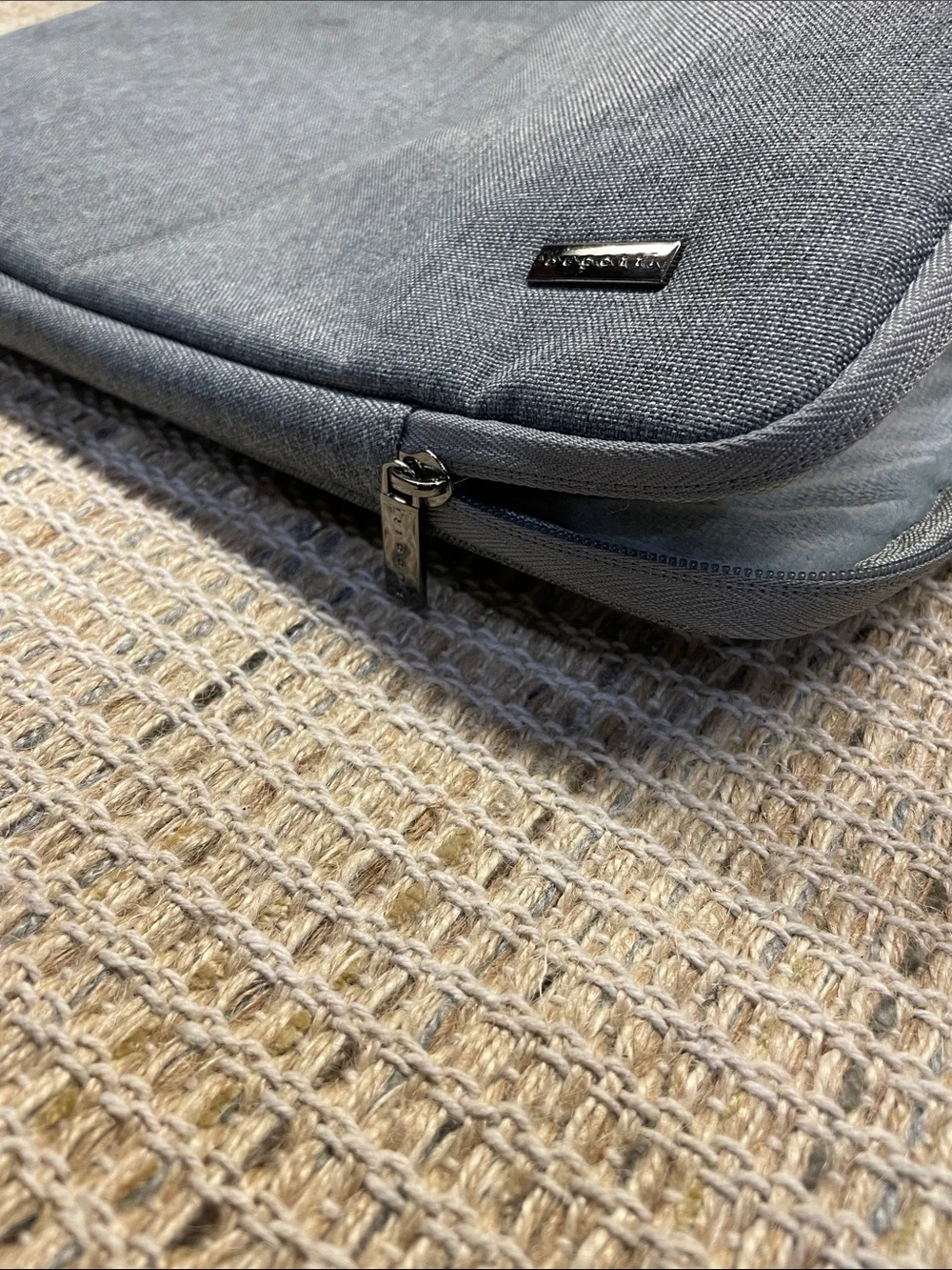 Bugatti Gray Slim Laptop Briefcase with Front Pockets